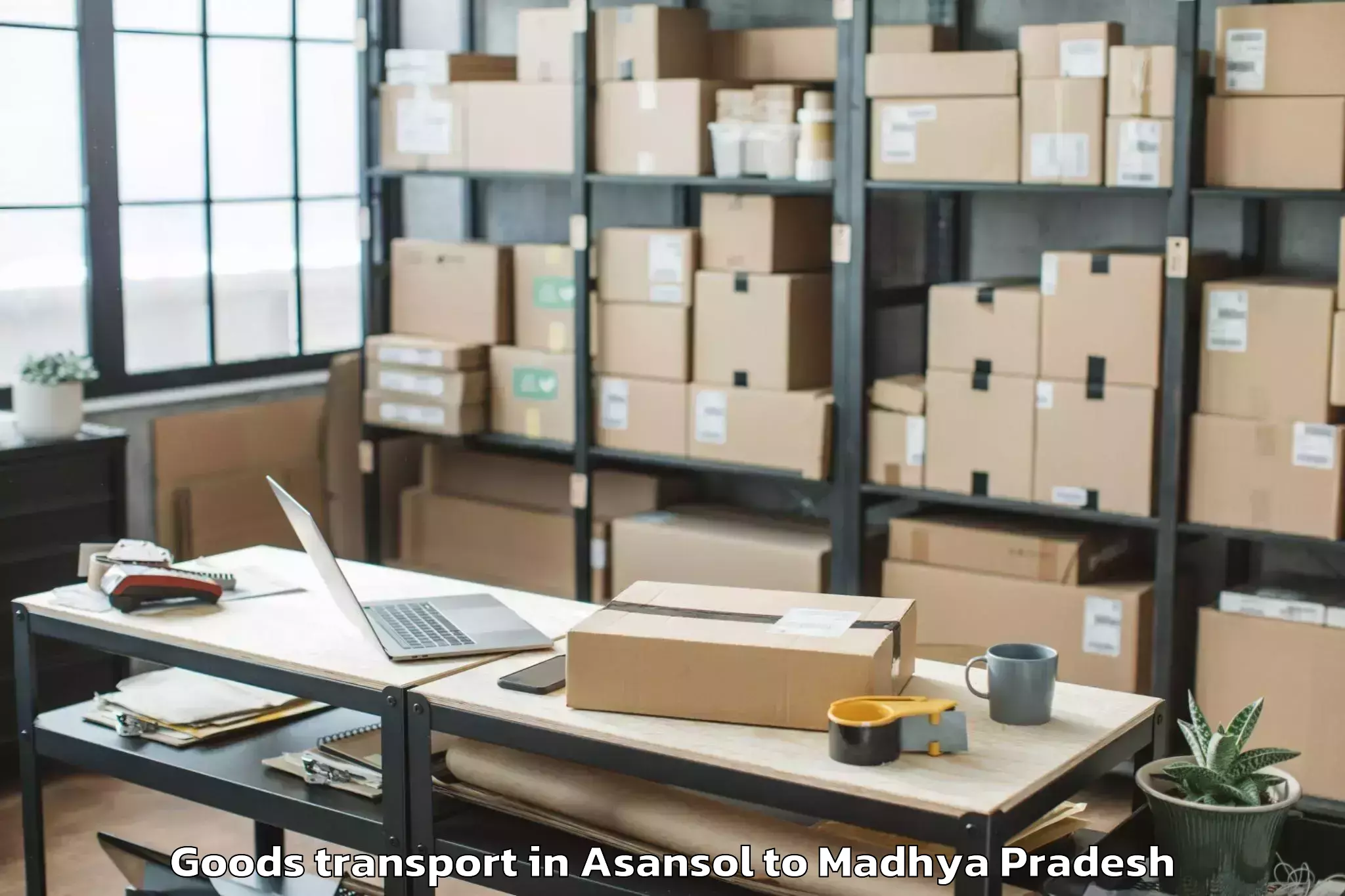 Get Asansol to Mandsaur University Mandsaur Goods Transport